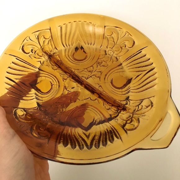 Vintage Amber Indiana Glass Kilarney Pattern 🌸 - Picture 3 of 6